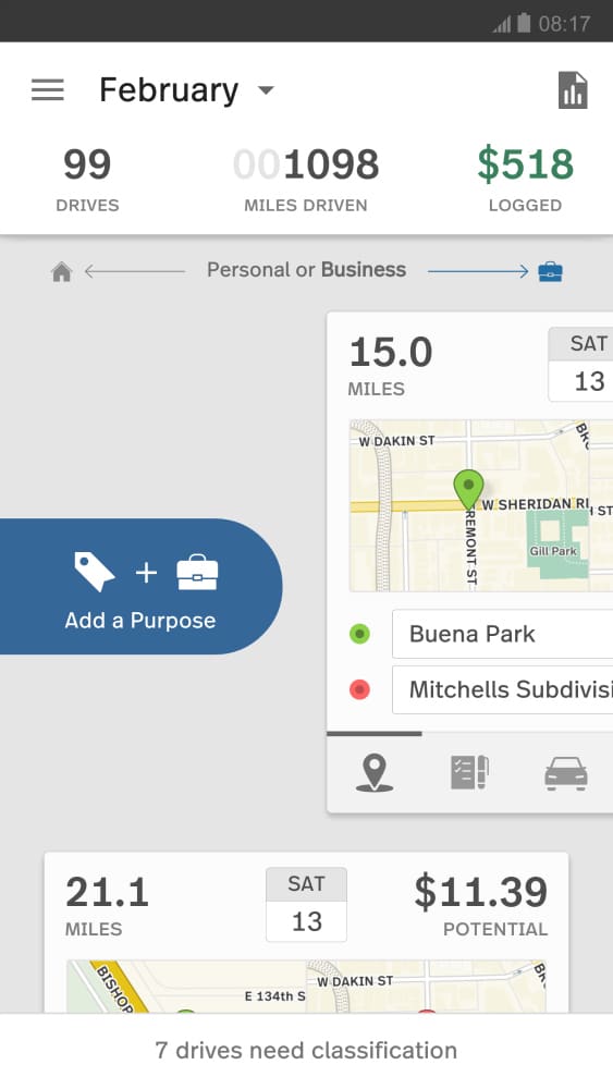 MileIQ Review by Direct Sidekick - Adding a Drive Purpose